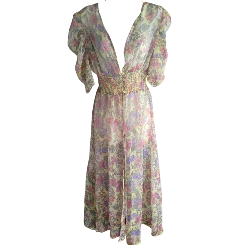 NWOT Floral Print Cover-up/Dress Size M